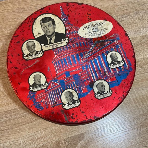 VINTAGE Presidents of the USA Tin 1960s